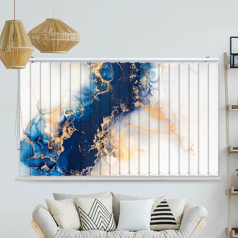 Lamellenvorhang Motiv Abstrakte Kunst Marmortinte