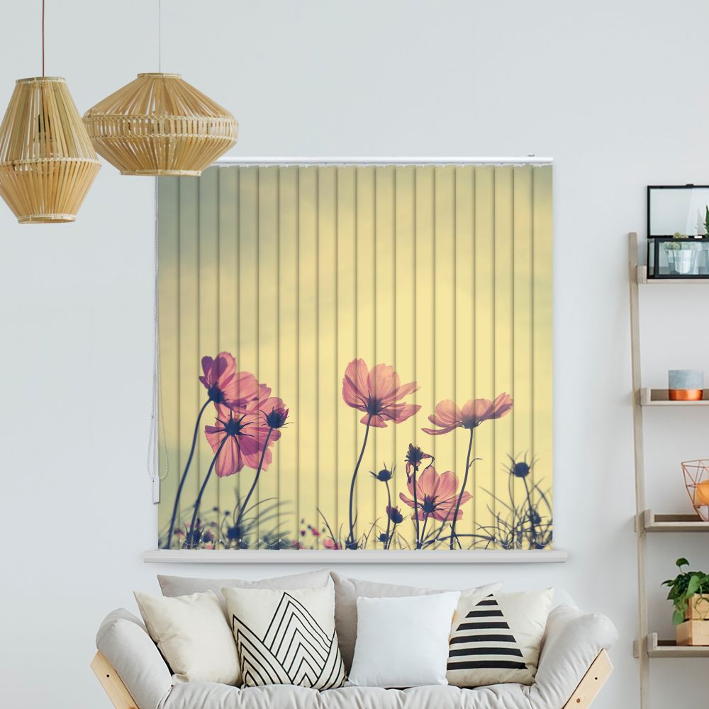 Lamellenvorhang Motiv Vintage Blumen