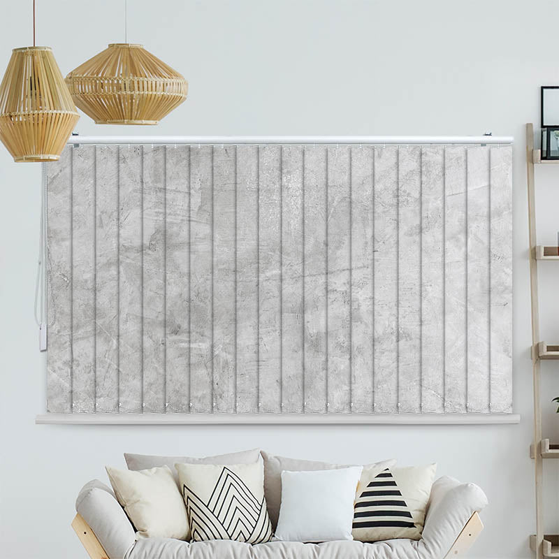 Lamellenvorhang Motiv Beton Optik Hell