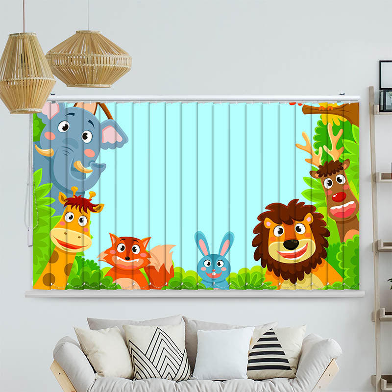 Lamellenvorhang Motiv "Wilde Tiere"