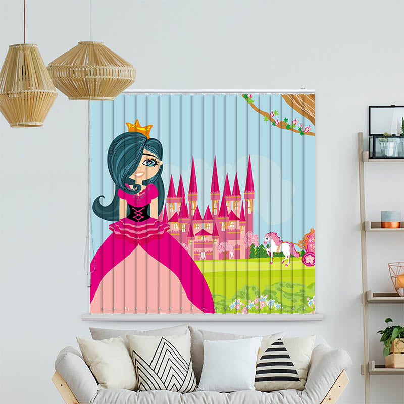 Lamellenvorhang Motiv "Prinzessin Vor dem Schloss"