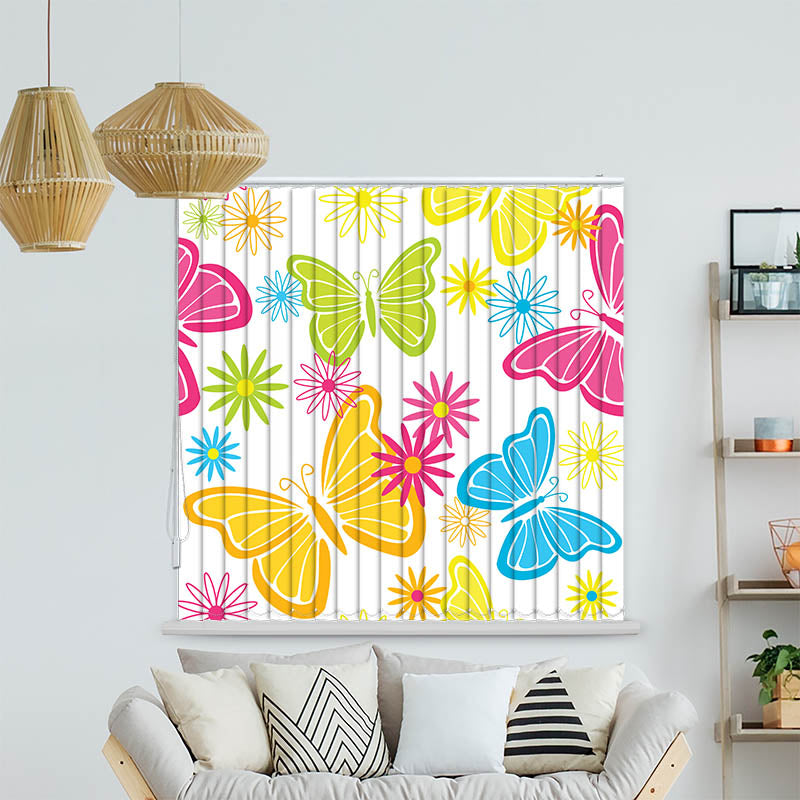 Lamellenvorhang Motiv "Schmetterlinge Grafik"