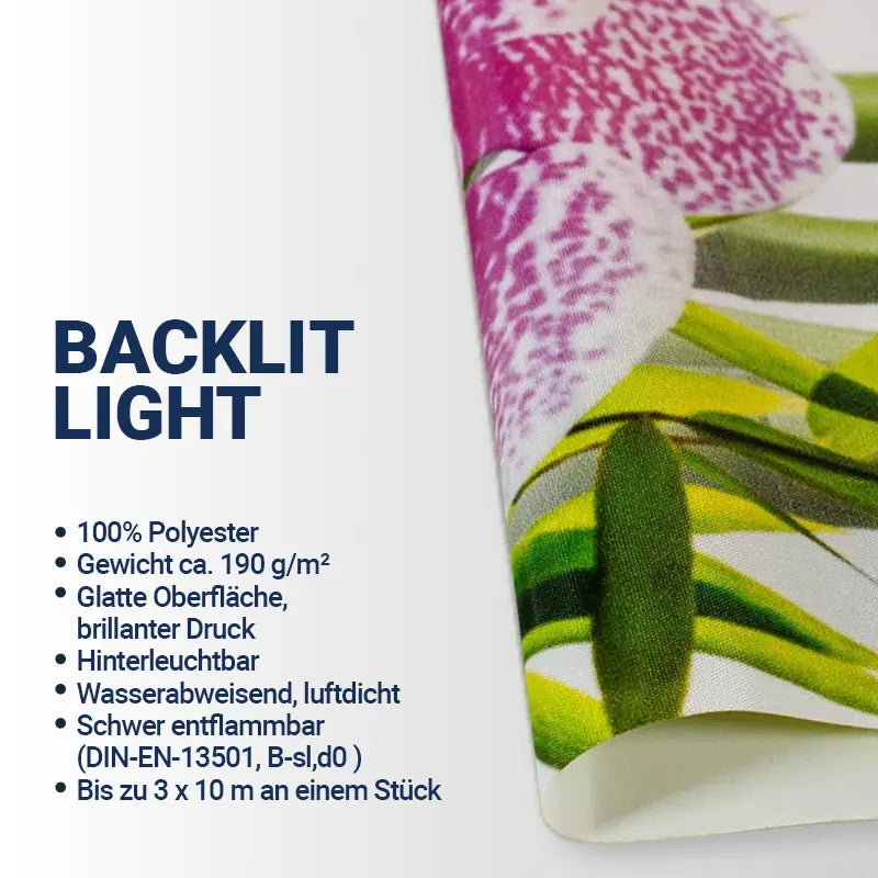 Leinwandstoff Backlit light Eigenschaften