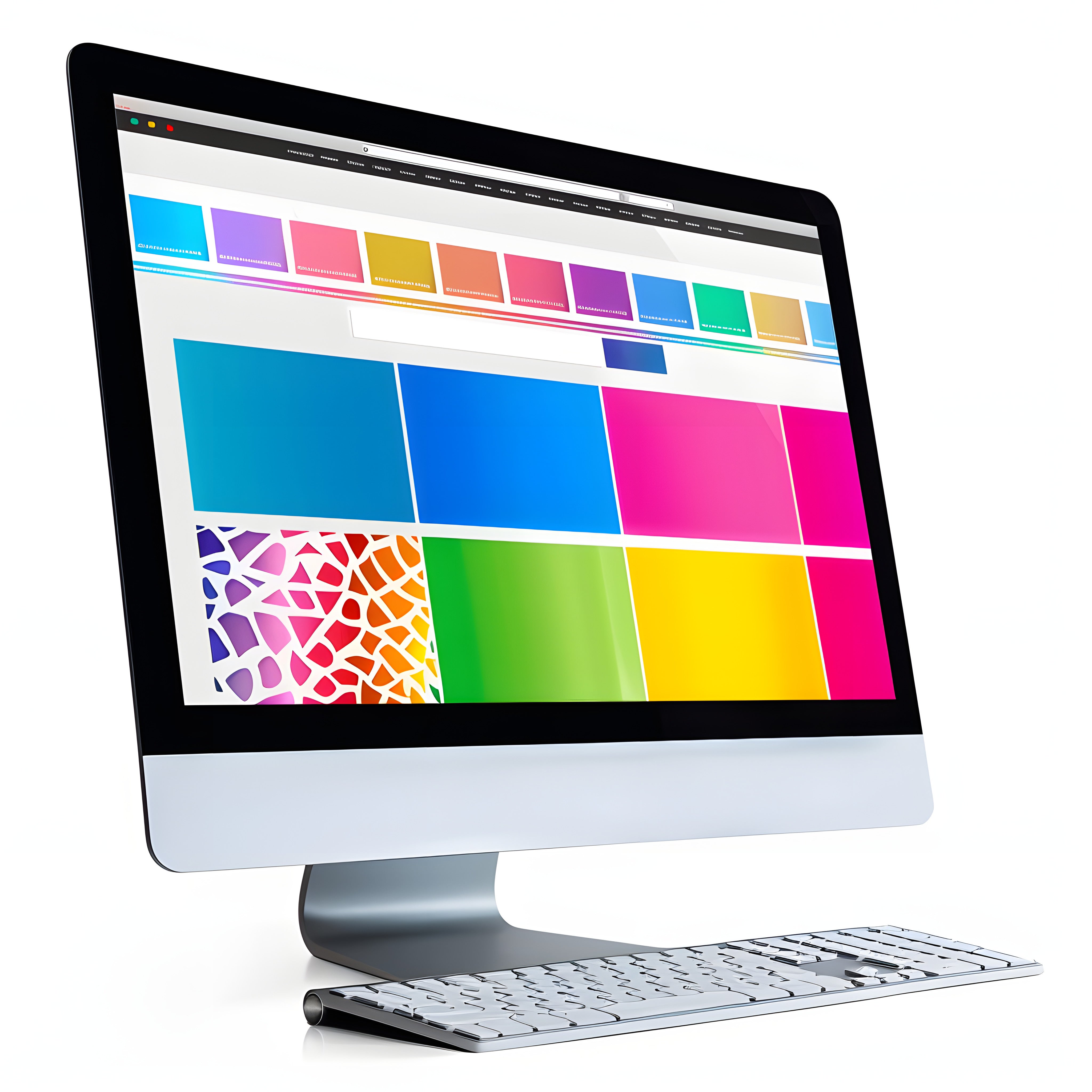 Monitor mit Grafiken