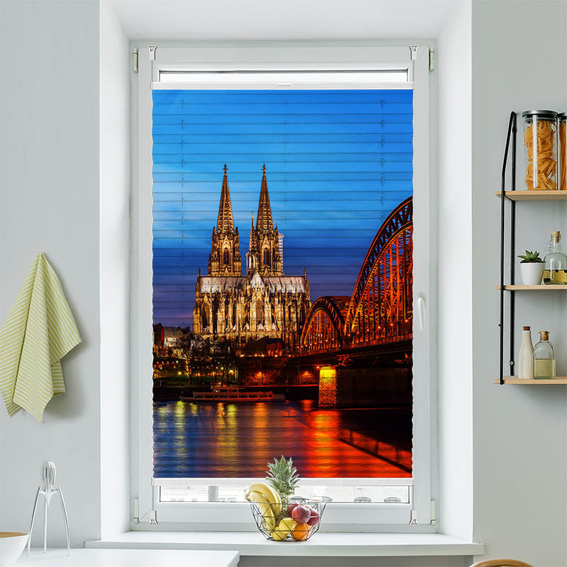 Plissee Motiv Koelner Dom