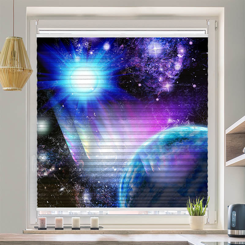 Plissee Motiv Weltraum