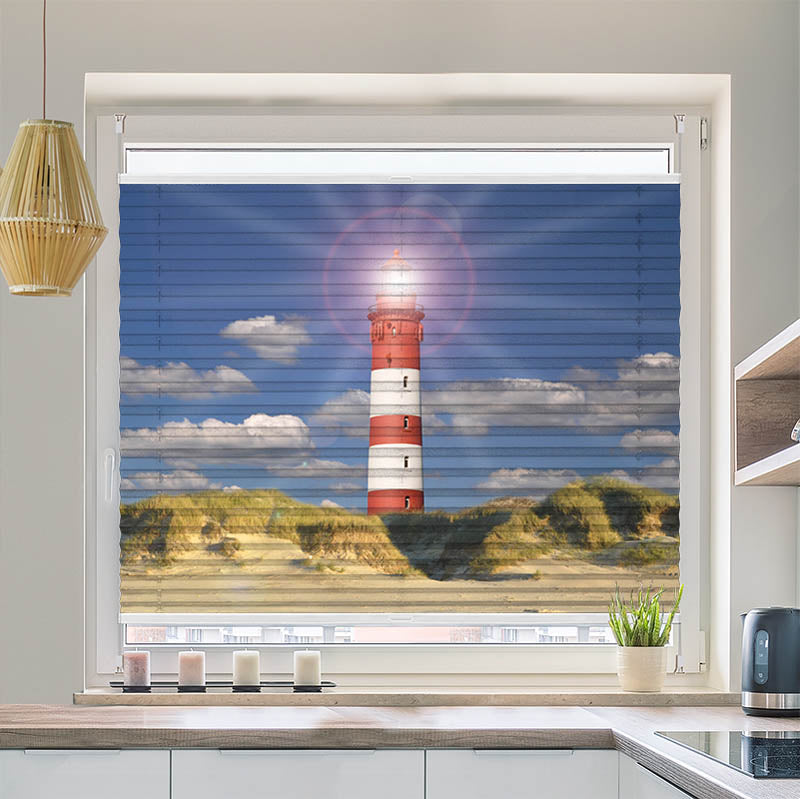 Plissee Motiv "Leuchtturm"