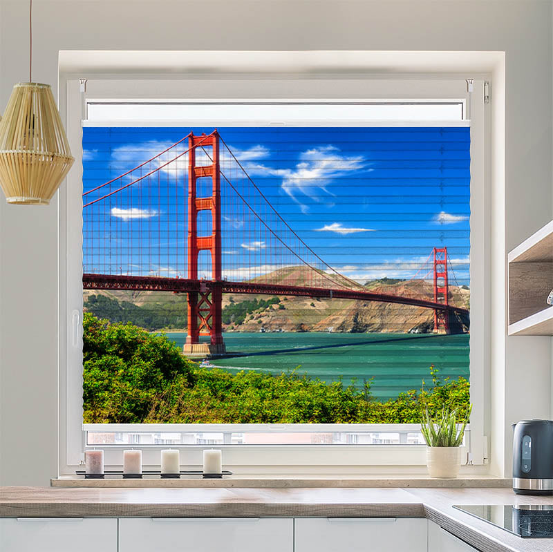 Plissee Motiv Golden Gate Bridge
