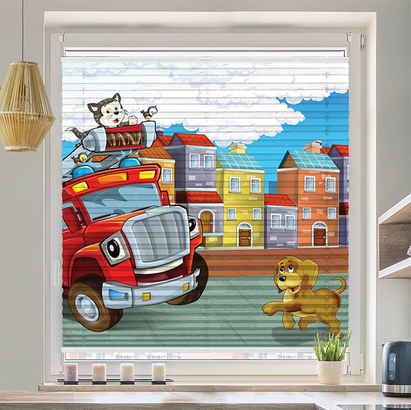 Plissee Motiv "Feuerwehr"