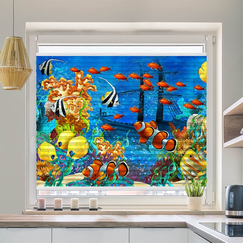 Plissee Motiv Fische Kindermotiv