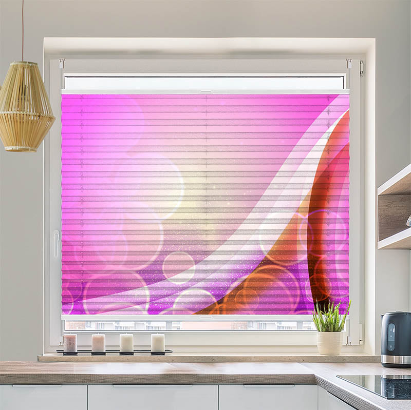 Plissee Motiv "Grafik Pink"