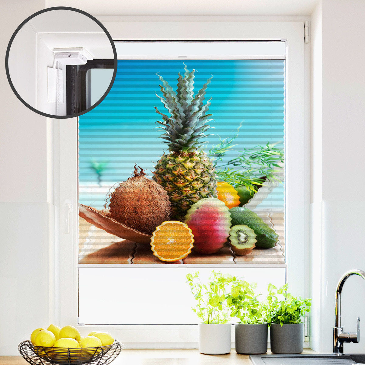 Plissee Befestigung Winkelsticker