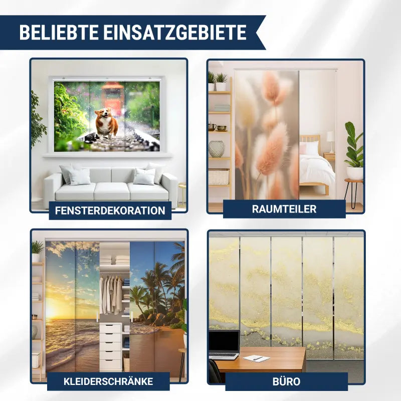 Schiebegardine Anwendungsbeispiele