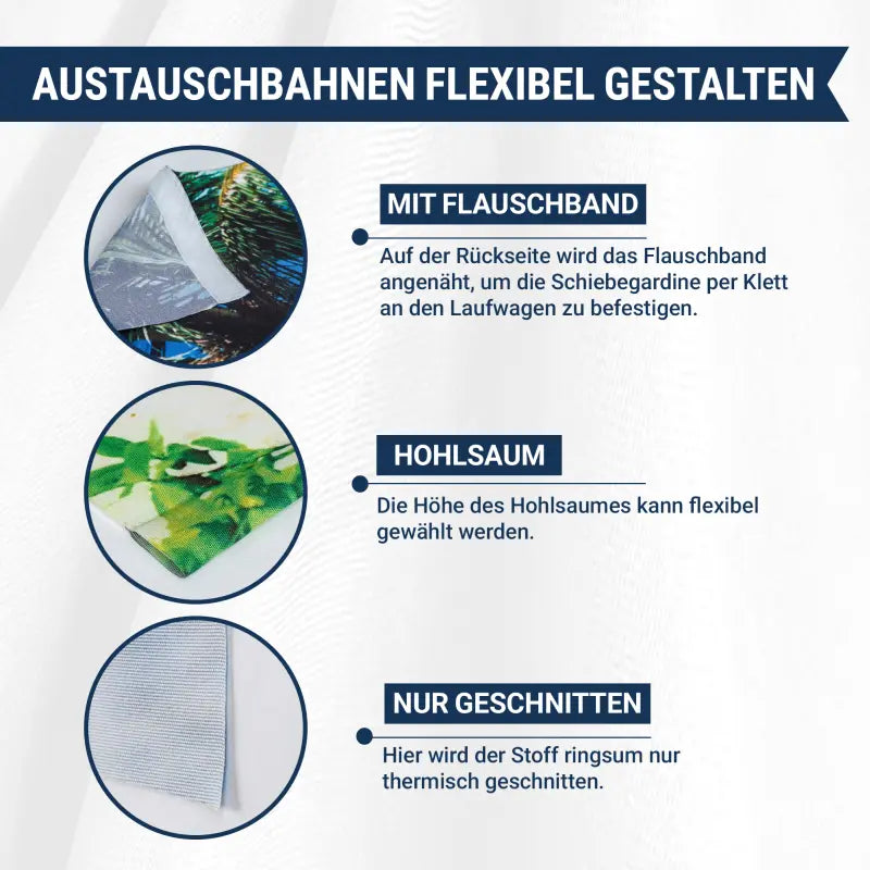 Schiebegardine Konfektionierungen