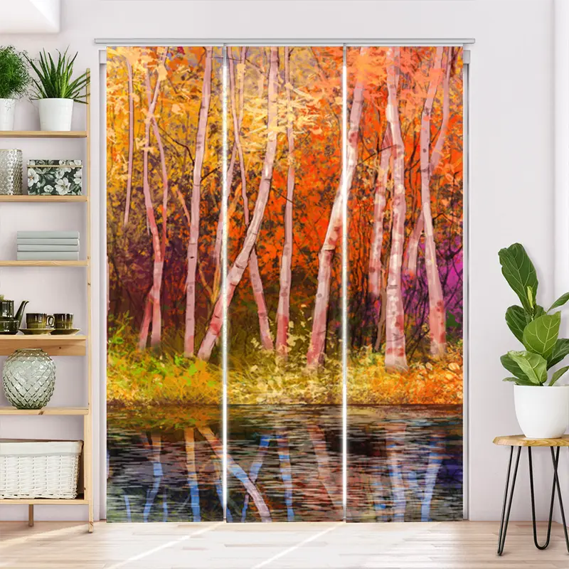 Schiebegardine Motiv "Herbstbaum"