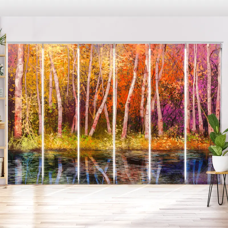 Schiebegardine Motiv "Herbstbaum"