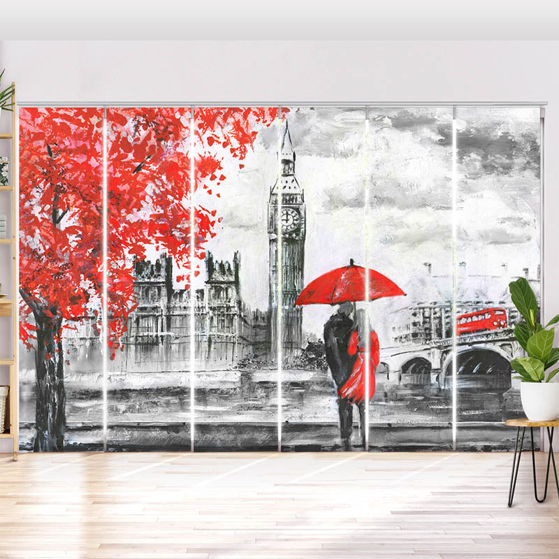 Schiebegardine Motiv London Big Ben Gemaelde