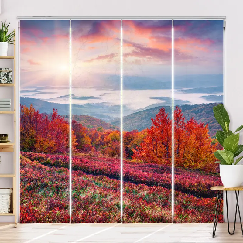 Schiebegardine Motiv "Herbstlandschaft"