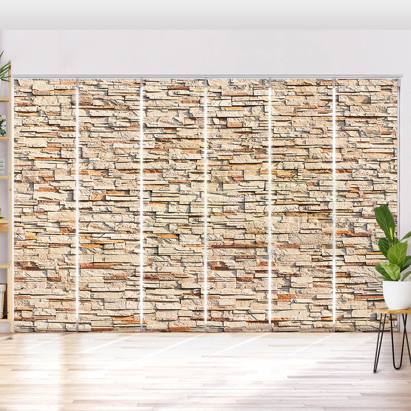 Schiebegardine Motiv Moderne Steinmauer
