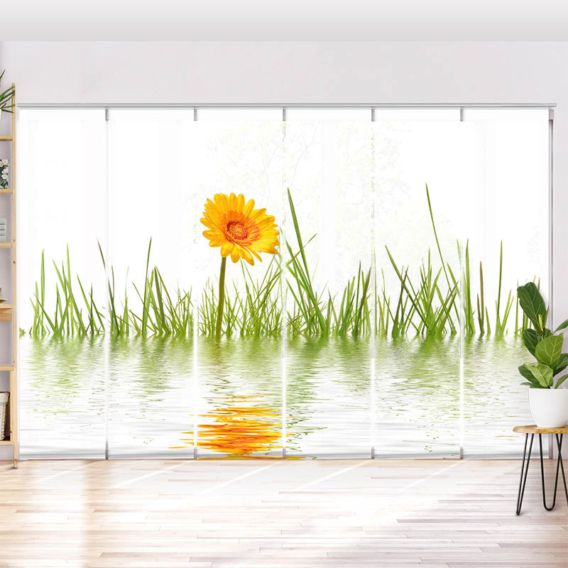 Schiebegardine Motiv "Gras im Wasser"