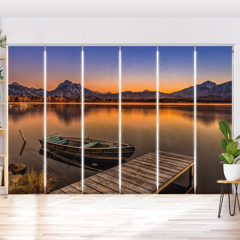 Schiebegardine Motiv Abendstimmung am Hopfensee