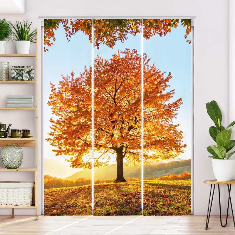Schiebegardine Motiv "Herbstbaum"