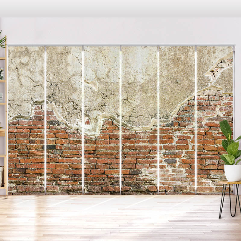 Schiebegardine Motiv Alte Steinmauer mit Putz