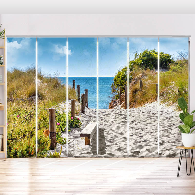 Schiebegardine Motiv Weg zum Strand