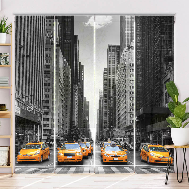 Schiebegardine Motiv New York Taxi