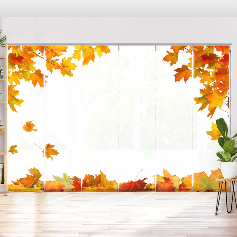 Schiebegardine Motiv "Herbstlaub"