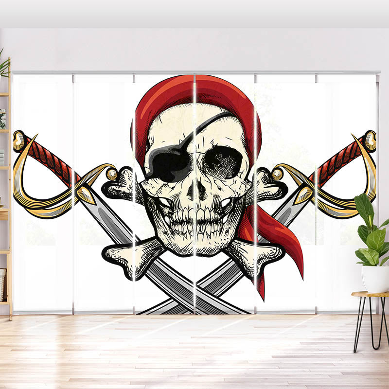 Schiebegardine Motiv "Totenkopf"