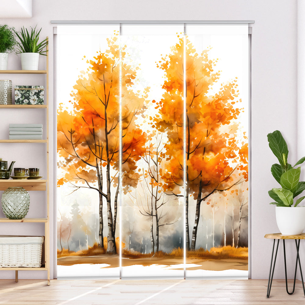 Schiebegardine Herbstmotiv