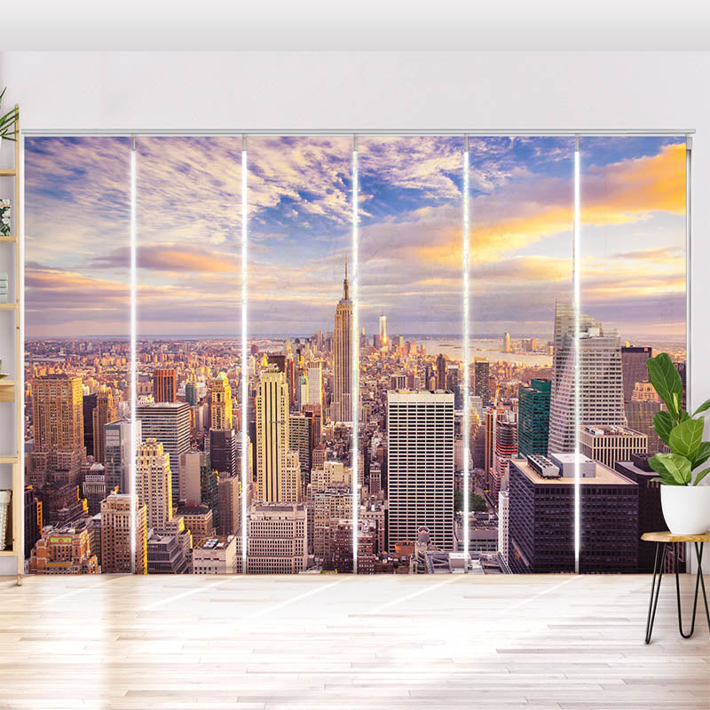 Schiebegardine Motiv Sunset New York City Skyline