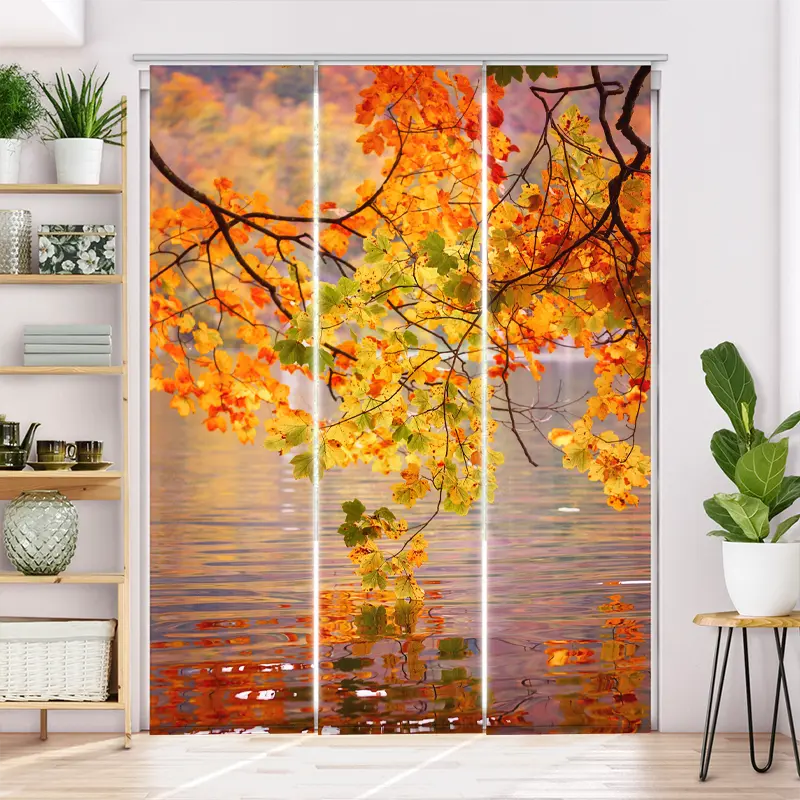 Schiebegardine Motiv "Herbstsee"