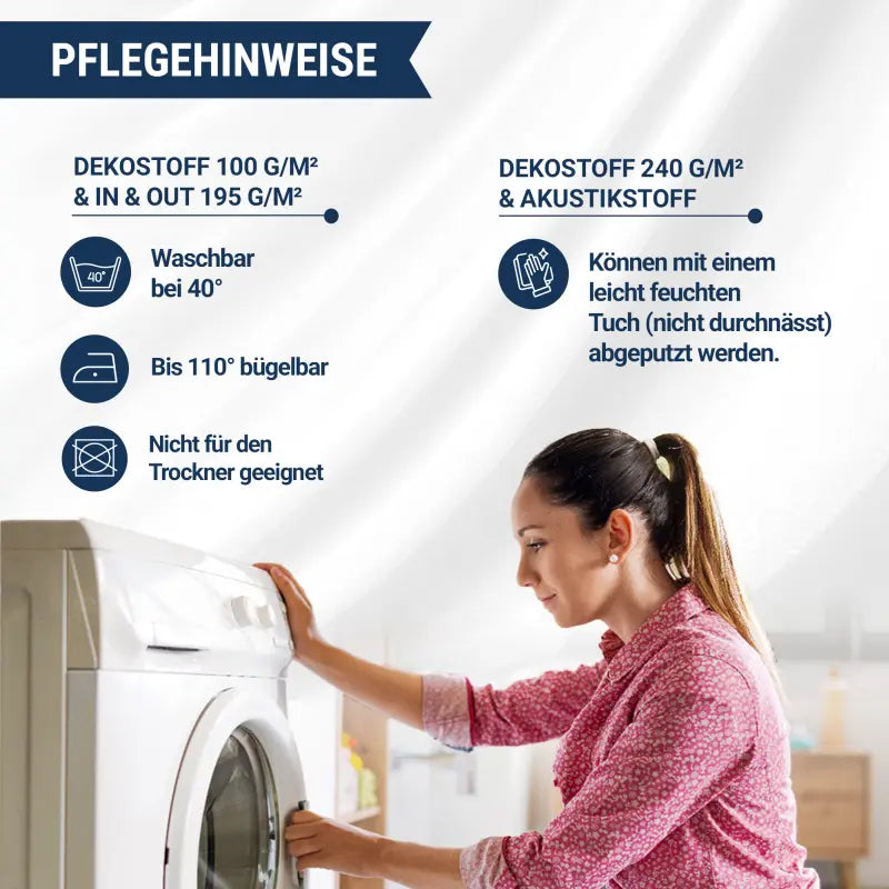 Schiebegardine Pflegehinweise