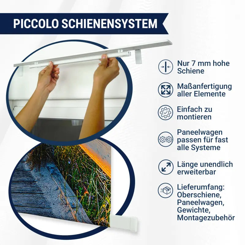 Schiebegardine piccolo Schienensystem