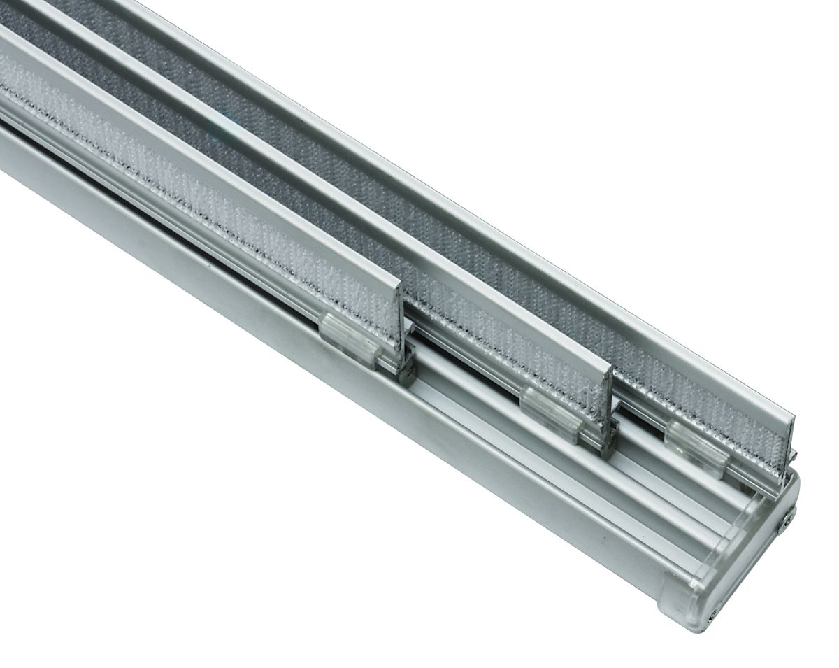 Aluminiumschiene für Schiebevorhang silber 3-laeufig Komplettsystem
