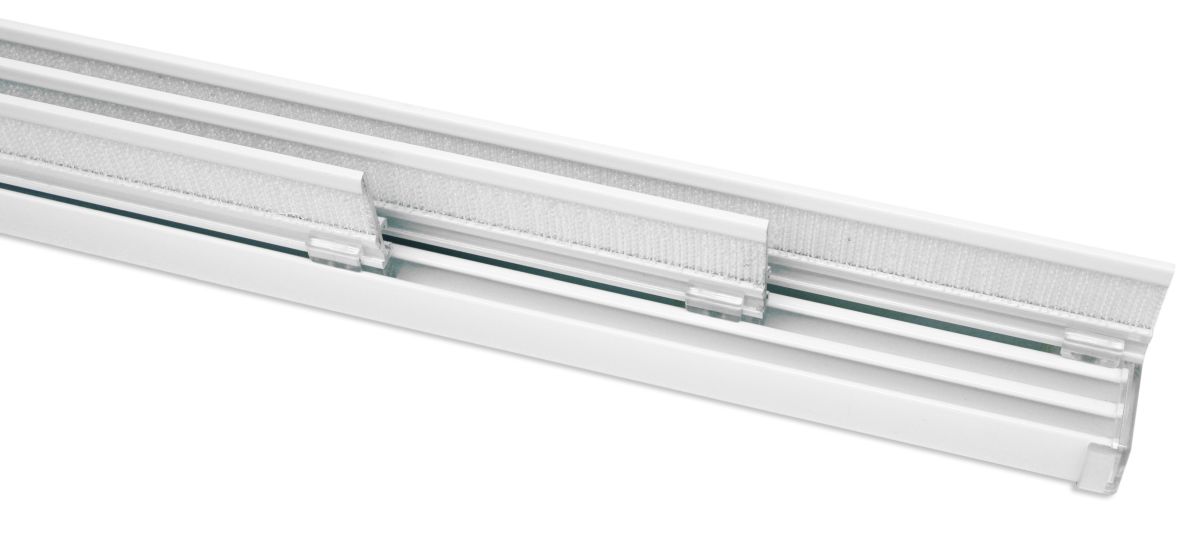 Aluminiumschiene für Schiebevorhang weiss 3-laeufig Komplettsystem