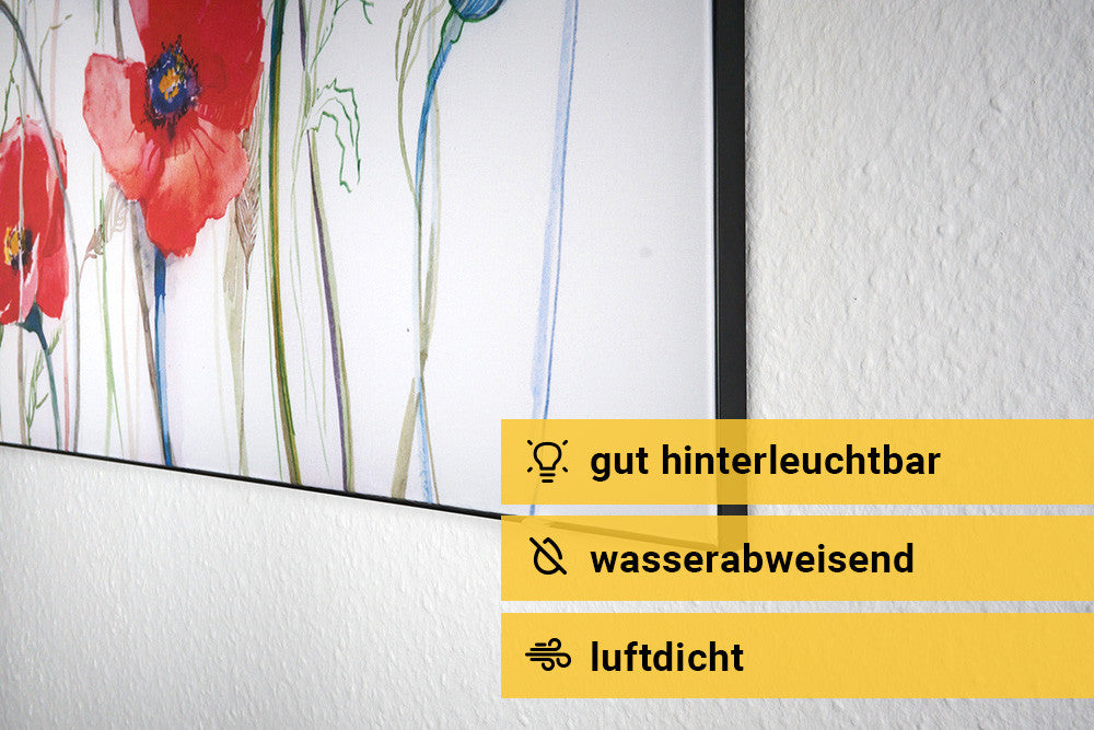Spannrahmen mit dem Stoff backlit light