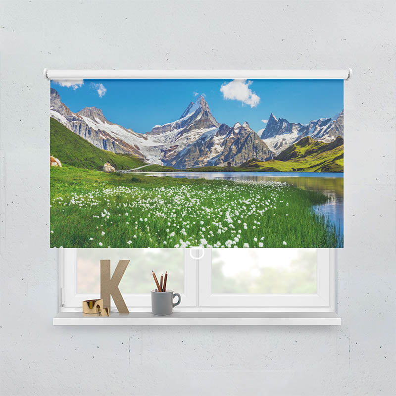 Plissee Motiv Schweizer Alpen Bachalpsee