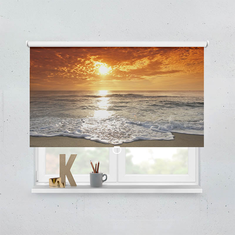 Plissee Motiv Meer Sonnenuntergang