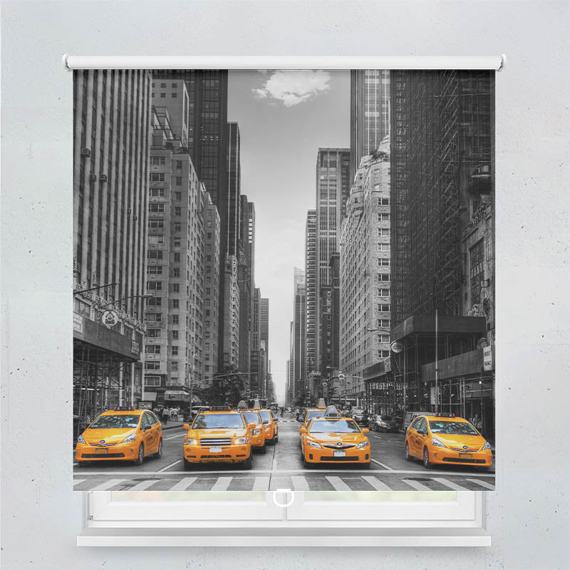 Plissee Motiv New York Taxi