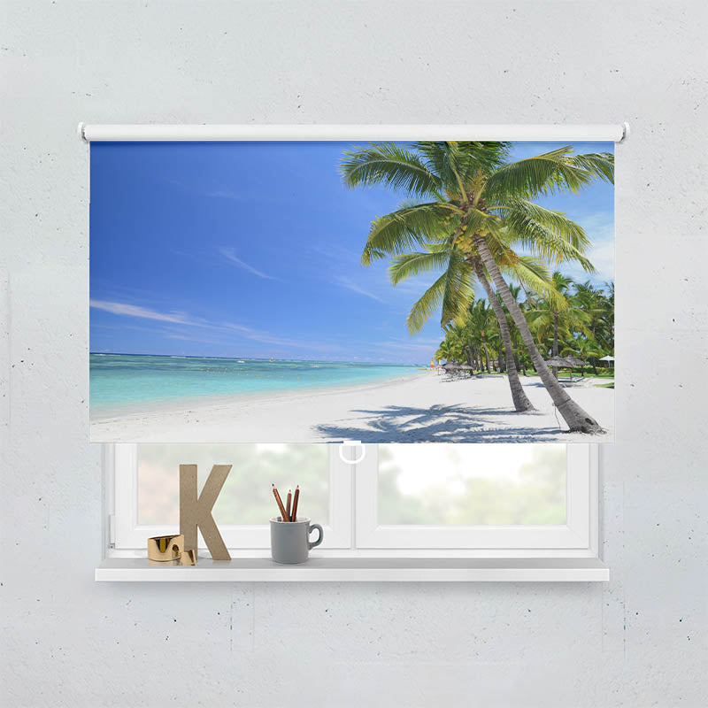 Plissee Motiv Meer Palmen Strand