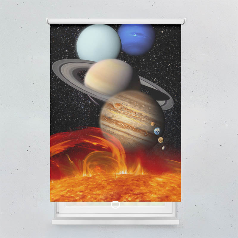 Plissee Motiv Planeten