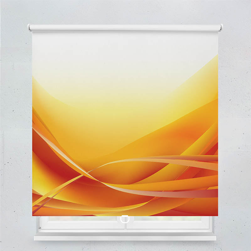 Plissee Motiv Abstrakte Wellen Orange