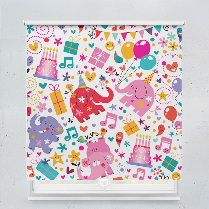 Plissee Motiv Elefanten Kindergeburtstag