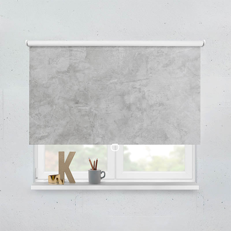 Plissee Motiv Beton Optik Hell