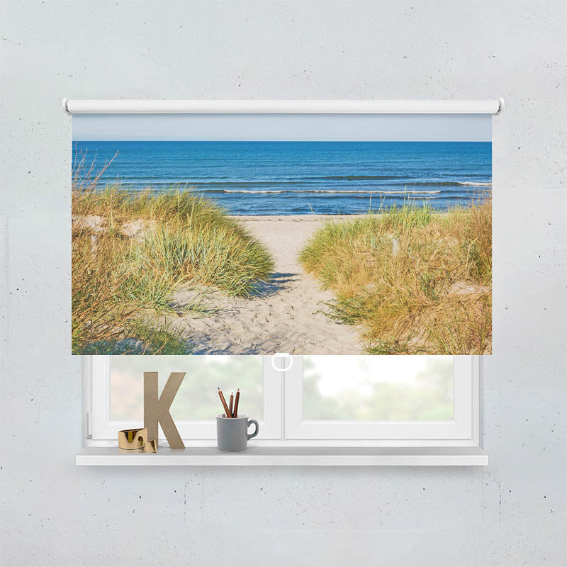 Plissee Motiv Duene Meer Ostsee