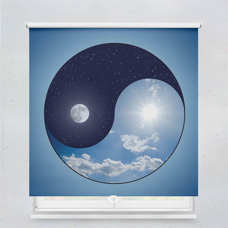 Plissee Motiv Yin und Yang