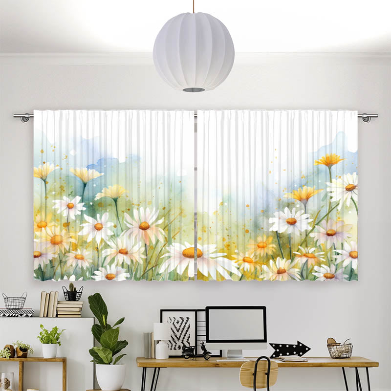 Vorhang Motiv Gaensebluemchen Aquarell